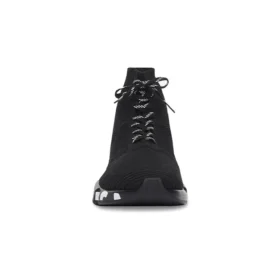 Speed Lace Up Sneakers “Black Recycled Knit with Black and White Grafffiti Sole Unit” 617251W2DB71006 Speed Lace Up Sneakers “Black Recycled Knit with Black and White Grafffiti Sole Unit” 617251W2DB71006