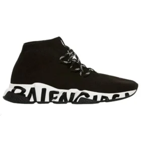 Speed Lace Up Sneakers “Black Recycled Knit with Black Grafffiti Sole Unit” 621611W05GE1015 Speed Lace Up Sneakers “Black Recycled Knit with Black Grafffiti Sole Unit” 621611W05GE1015