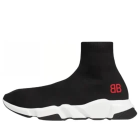 Speed Sneakers “Black Knit with Red BB Logo” 514218W05G01000 Speed Sneakers “Black Knit with Red BB Logo” 514218W05G01000