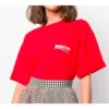 Sports Short Sleeve Loose Version Red 556102TAV446403