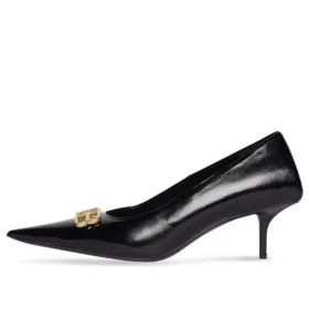 Square Knife BB 60mm Pumps “Black Shiny Lambskin” 694739WBD821080
