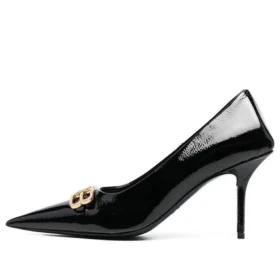 Square Knife BB 80mm Pumps “Black Shiny Lambskin” 694712WBD821080