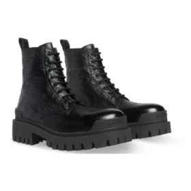 Strike Lace Up Boots “Black Lambskin” 590974WAD401000 Strike Lace Up Boots “Black Lambskin” 590974WAD401000