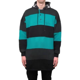 Striped Oversized Hoodie “Green Black” 556137TDV325567 Striped Oversized Hoodie “Green Black” 556137TDV325567