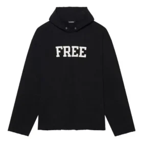 Unisex FW21 Free Letter Printing Sweatshirt Black 661711TKVD41070 Unisex FW21 Free Letter Printing Sweatshirt Black 661711TKVD41070