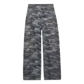 Wide Leg Camouflage Jeans “Grey” 641456TJW551055