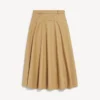 Women’s a-line cotton skirt in camel