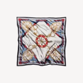 Women’s ai scarf in beige/light blue