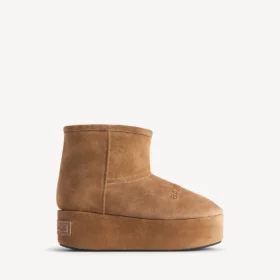 Women’s alaska platform bootie in brown/white
