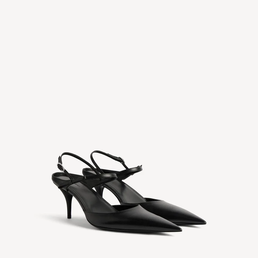 Women’s avenue bow slingback in black/silver Women’s avenue bow slingback in black/silver