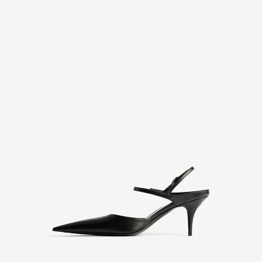 Women’s avenue bow slingback in black/silver Women’s avenue bow slingback in black/silver