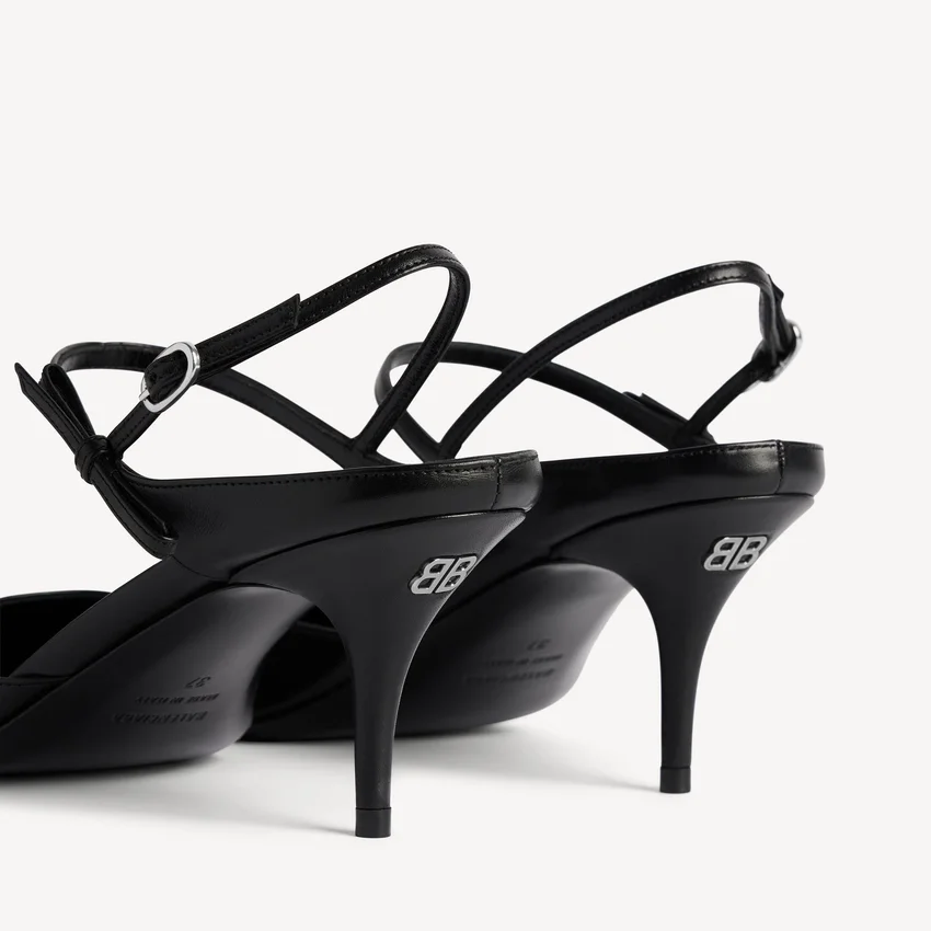 Women’s avenue bow slingback in black/silver Women’s avenue bow slingback in black/silver