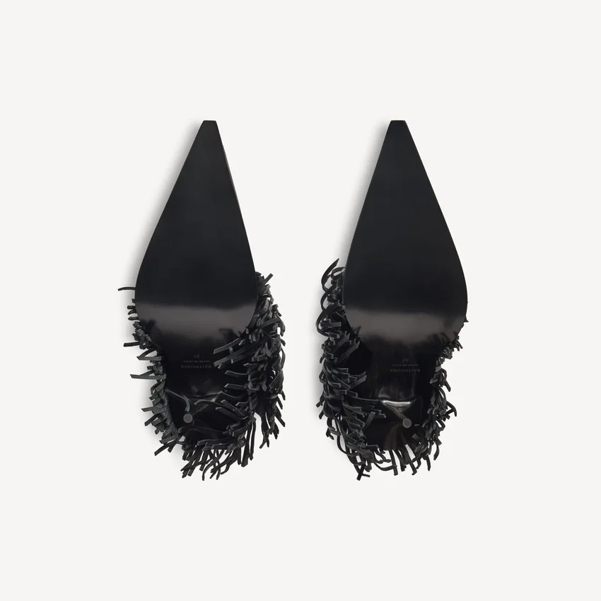 Women’s avenue fringe bootie in black Women’s avenue fringe bootie in black
