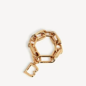Women’s b link bracelet in shiny gold