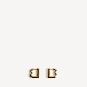 Women’s b xs earrings in shiny gold