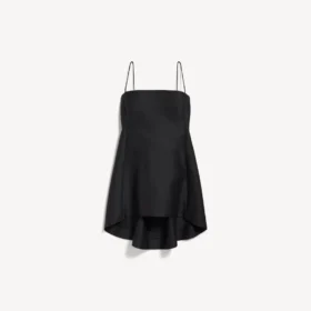 Women’s babydoll strap dress in black