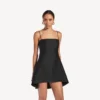 Women’s babydoll strap dress in black
