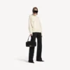 Women’s back-to-front high neck sweater in off white Women’s back-to-front high neck sweater in off white