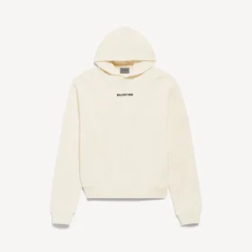 Women’s balenciaga back medium fit hoodie in cream Women’s balenciaga back medium fit hoodie in cream