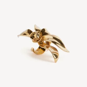 Women’s bloom pinky ring in shiny gold