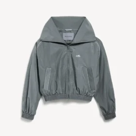 Women’s bodies high collar tracksuit jacket in elephant grey