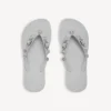 Women’s cagole thong sandal in balenciaga grey/crystal