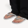 Women’s cagole thong sandal in balenciaga grey/crystal