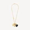 Women’s carousel rodeo collector necklace in gold/black Women’s carousel rodeo collector necklace in gold/black