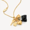 Women’s carousel rodeo collector necklace in gold/black Women’s carousel rodeo collector necklace in gold/black