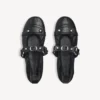 Women’s city ballerina in black/silver