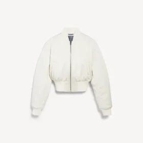 Women’s cropped bomber jacket in ivory Women’s cropped bomber jacket in ivory