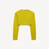 Women’s cropped crewneck in dark yellow Women’s cropped crewneck in dark yellow