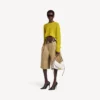 Women’s cropped crewneck in dark yellow Women’s cropped crewneck in dark yellow