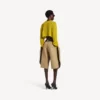 Women’s cropped crewneck in dark yellow Women’s cropped crewneck in dark yellow