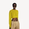 Women’s cropped crewneck in dark yellow Women’s cropped crewneck in dark yellow