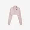 Women’s cropped shirt in dusty pink