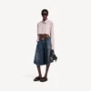 Women’s cropped shirt in dusty pink