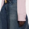 Women’s cropped shirt in dusty pink