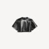 Women’s cropped t-shirt in black