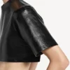 Women’s cropped t-shirt in black