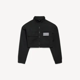 Women’s cropped tracksuit jacket in black Women’s cropped tracksuit jacket in black