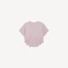 Women’s cropped train top in dusty pink