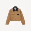 Women’s cropped workwear jacket in beige Women’s cropped workwear jacket in beige