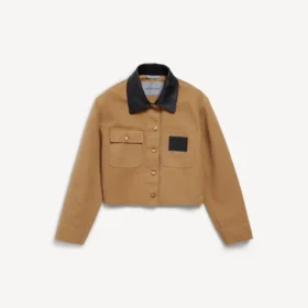 Women’s cropped workwear jacket in beige Women’s cropped workwear jacket in beige
