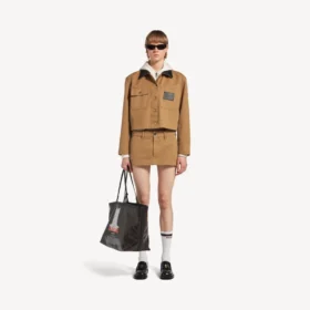 Women’s cropped workwear jacket in beige Women’s cropped workwear jacket in beige