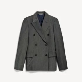 Women’s double-breasted tailored jacket in dark navy Women’s double-breasted tailored jacket in dark navy