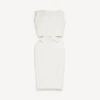 Women’s draped back bow dress in ivory Women’s draped back bow dress in ivory