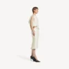 Women’s draped back bow dress in ivory Women’s draped back bow dress in ivory