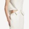 Women’s draped back bow dress in ivory Women’s draped back bow dress in ivory