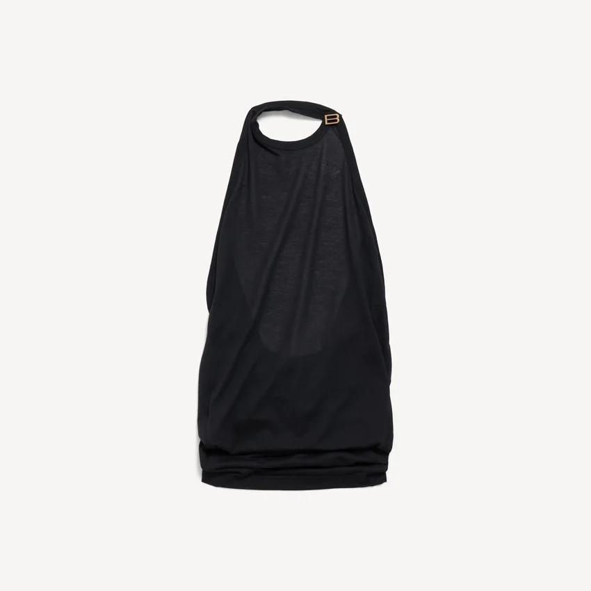 Women’s draped top in black Women’s draped top in black